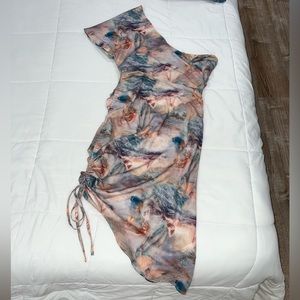 One shoulder midi dress